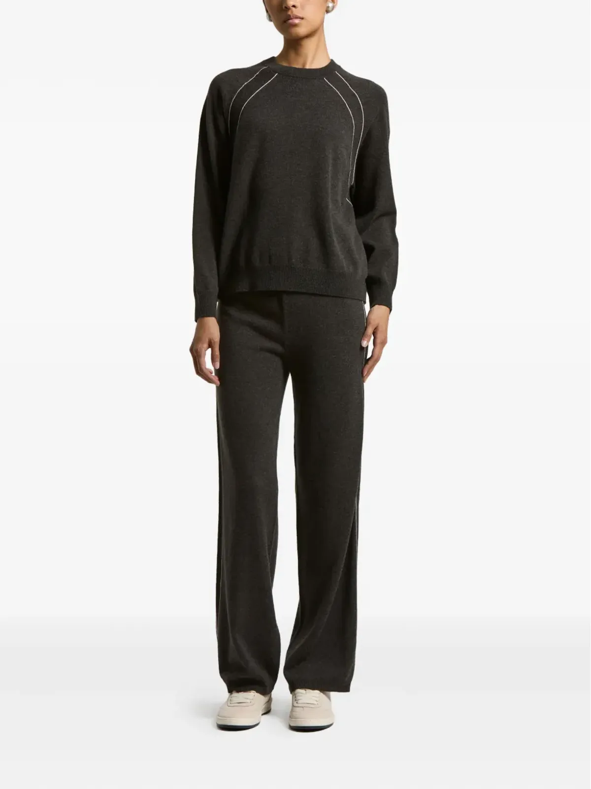 Peserico raglan-sleeve cashmere sweater - Brown - 画像2