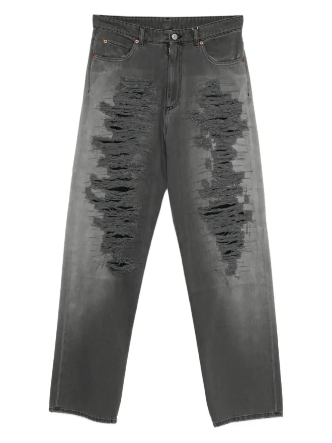 MM6 Maison Margiela MM6 Maison Margiela ダメージ加工ジーンズ - グレーの商品画像