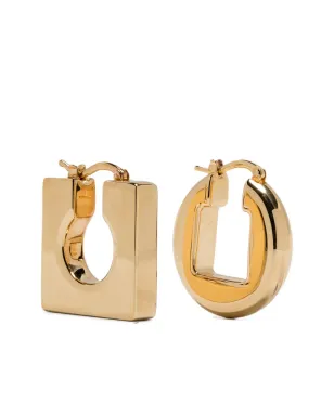Jacquemus The Ronde Carre hoop earrings - Gold - サムネイル1
