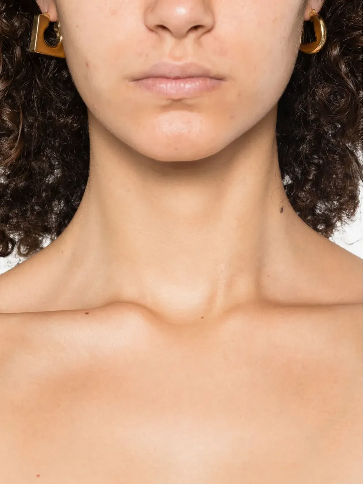 Jacquemus The Ronde Carre hoop earrings - Gold - 画像2