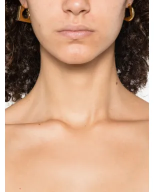 Jacquemus The Ronde Carre hoop earrings - Gold - サムネイル2