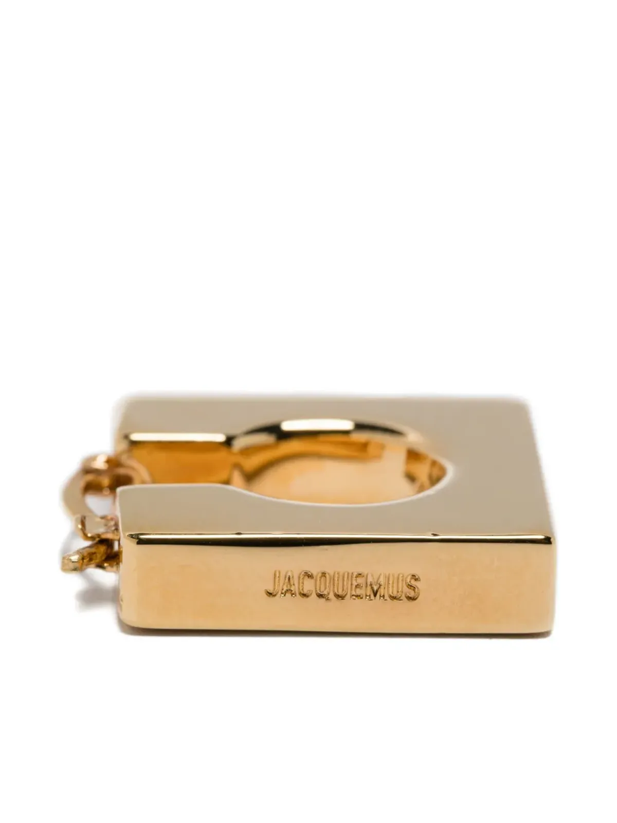 Jacquemus The Ronde Carre hoop earrings - Gold - 画像3