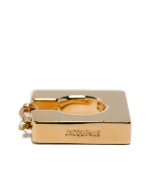 Jacquemus The Ronde Carre hoop earrings - Gold - サムネイル3