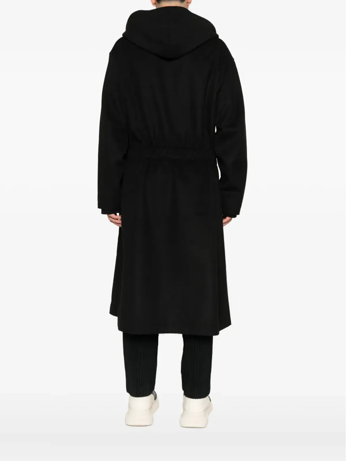 Y-3 フード付き ダブルブレスト コート - 画像4