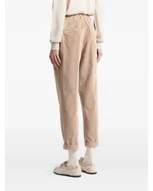 Peserico corduroy-texture cuffed trousers - Neutrals - サムネイル3