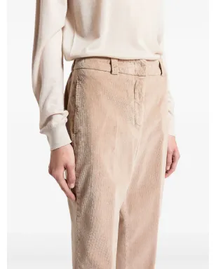 Peserico corduroy-texture cuffed trousers - Neutrals - サムネイル4