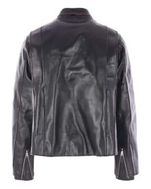 sacai スナップファスナー付きレザージャケット - サムネイル2
