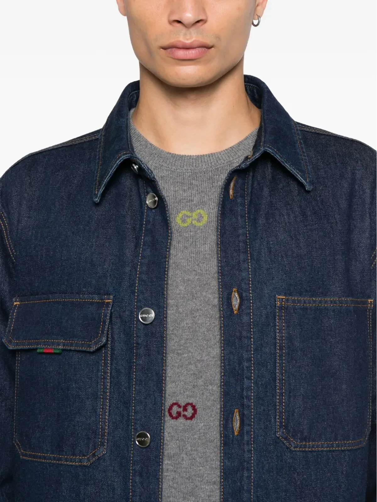 Gucci ボタン留めデニムシャツ - 画像5