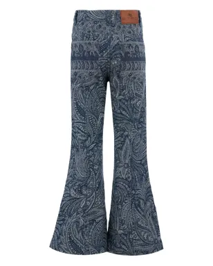 ETRO KIDS ペイズリー柄フレアジーンズ - サムネイル2