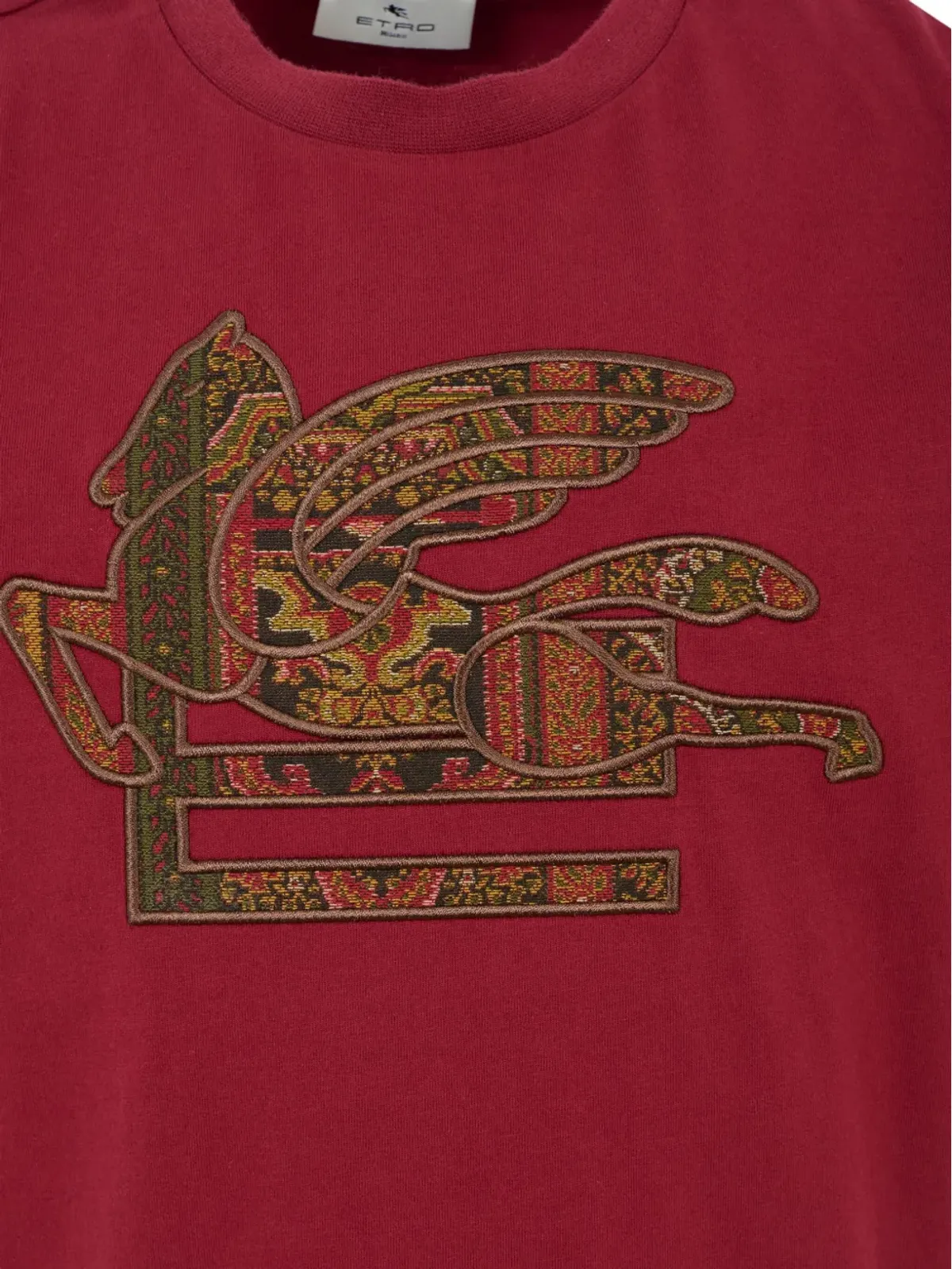 ETRO KIDS Pegaso刺繍入りコットンTシャツ - 画像3