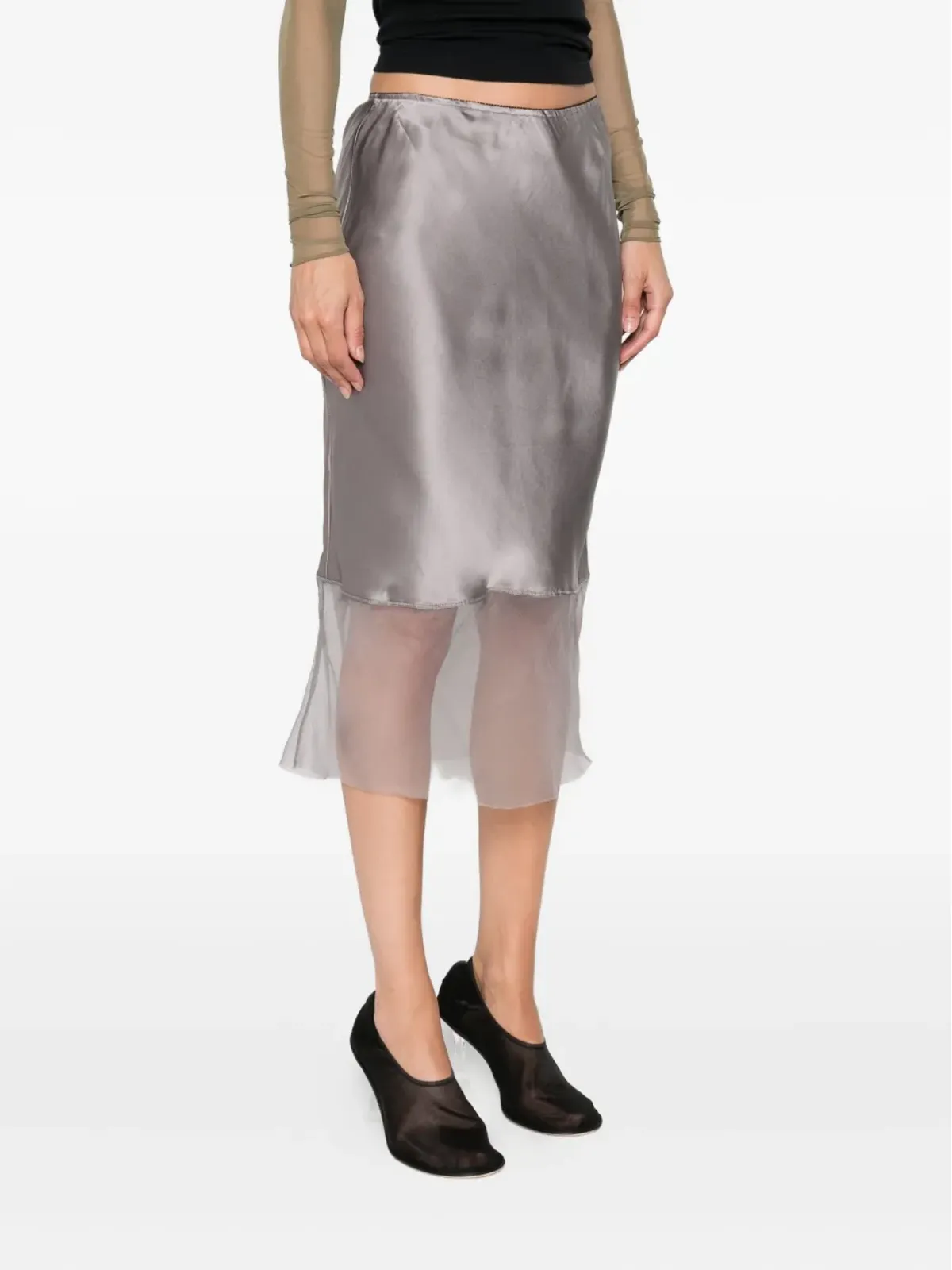 The Garment カタニア シルクパネルド スリップスカート - 画像3