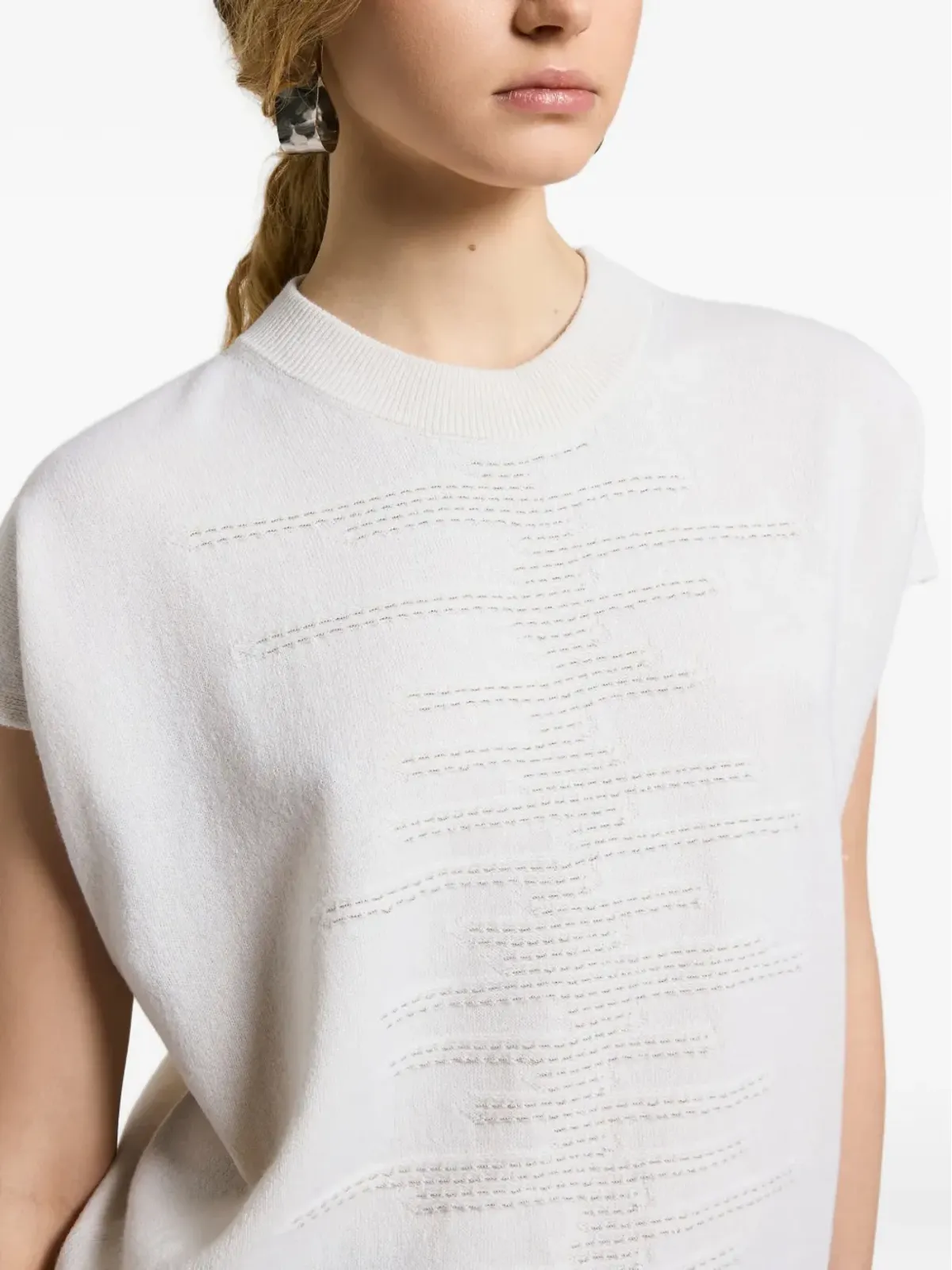 Peserico 半袖ニットTシャツ - 画像5