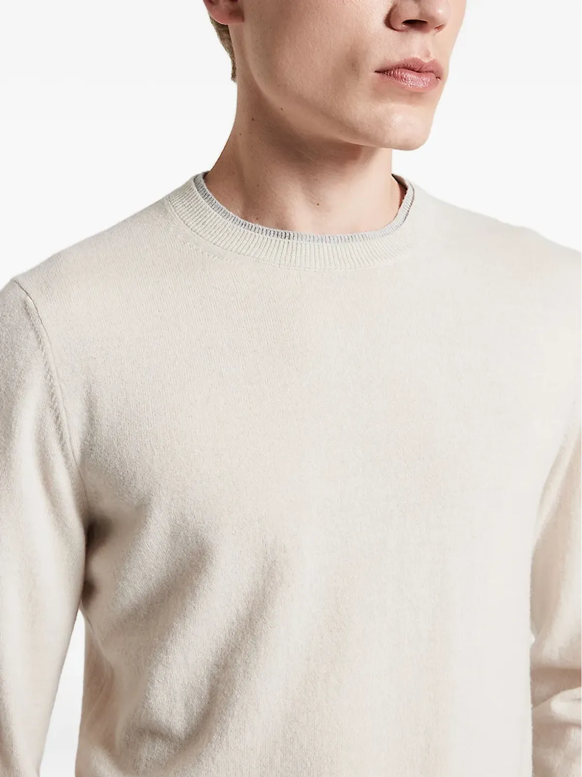 Peserico クルーネック カシミヤセーター - White - 画像4