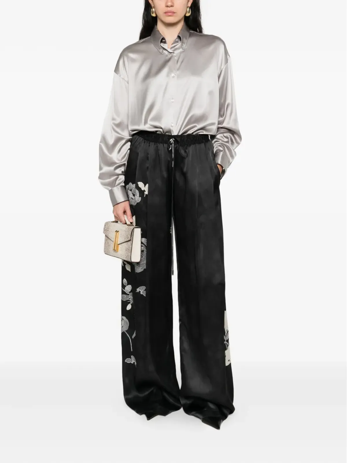 Ermanno Scervino ボタンダウンサテンシャツ - 画像2