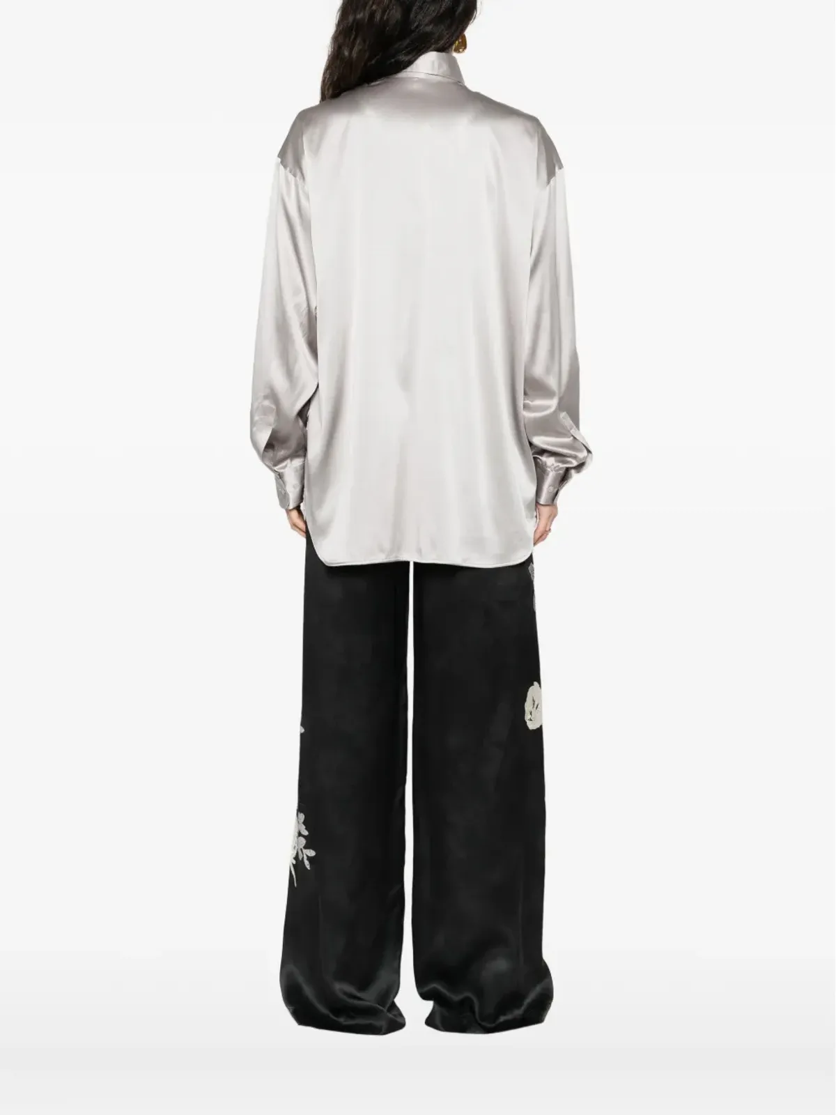 Ermanno Scervino ボタンダウンサテンシャツ - 画像4