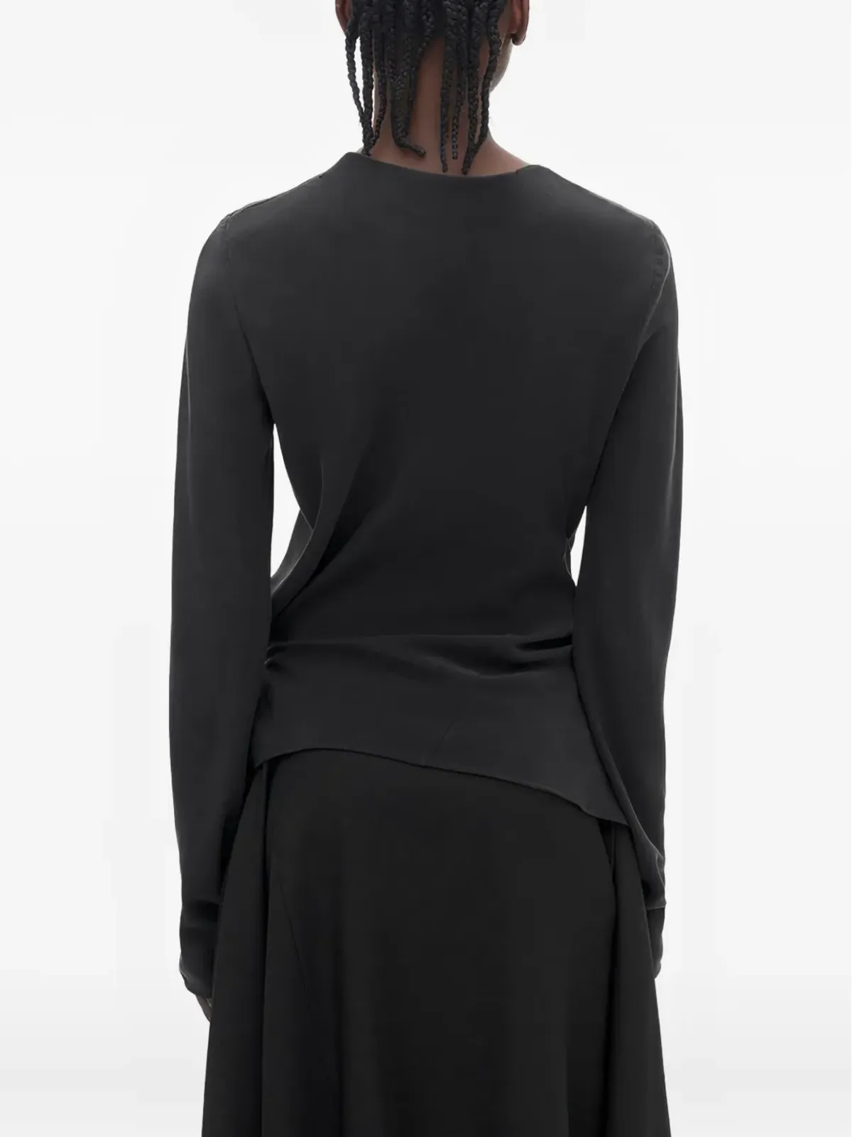 Ann Demeulemeester デナ アシンメトリックトップ - ブラック - 画像4