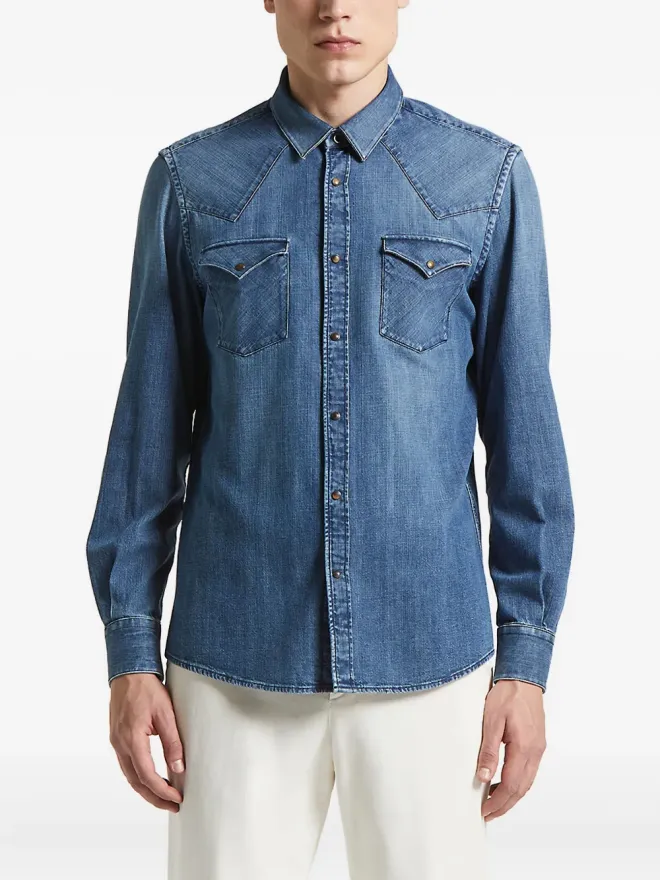 Peserico Peserico 長袖デニムシャツ - Blueの商品画像