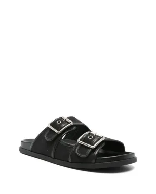 Gucci ダブルバックル レザーサンダル - サムネイル2