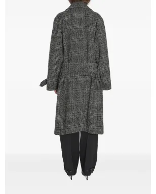 Balenciaga バレンシアガ ワンレイヤー チェック柄 ベルト付きコート - サムネイル4