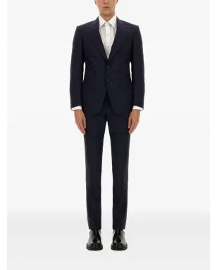 TOM FORD ウール ボタン留め スーツ ブルー - サムネイル1