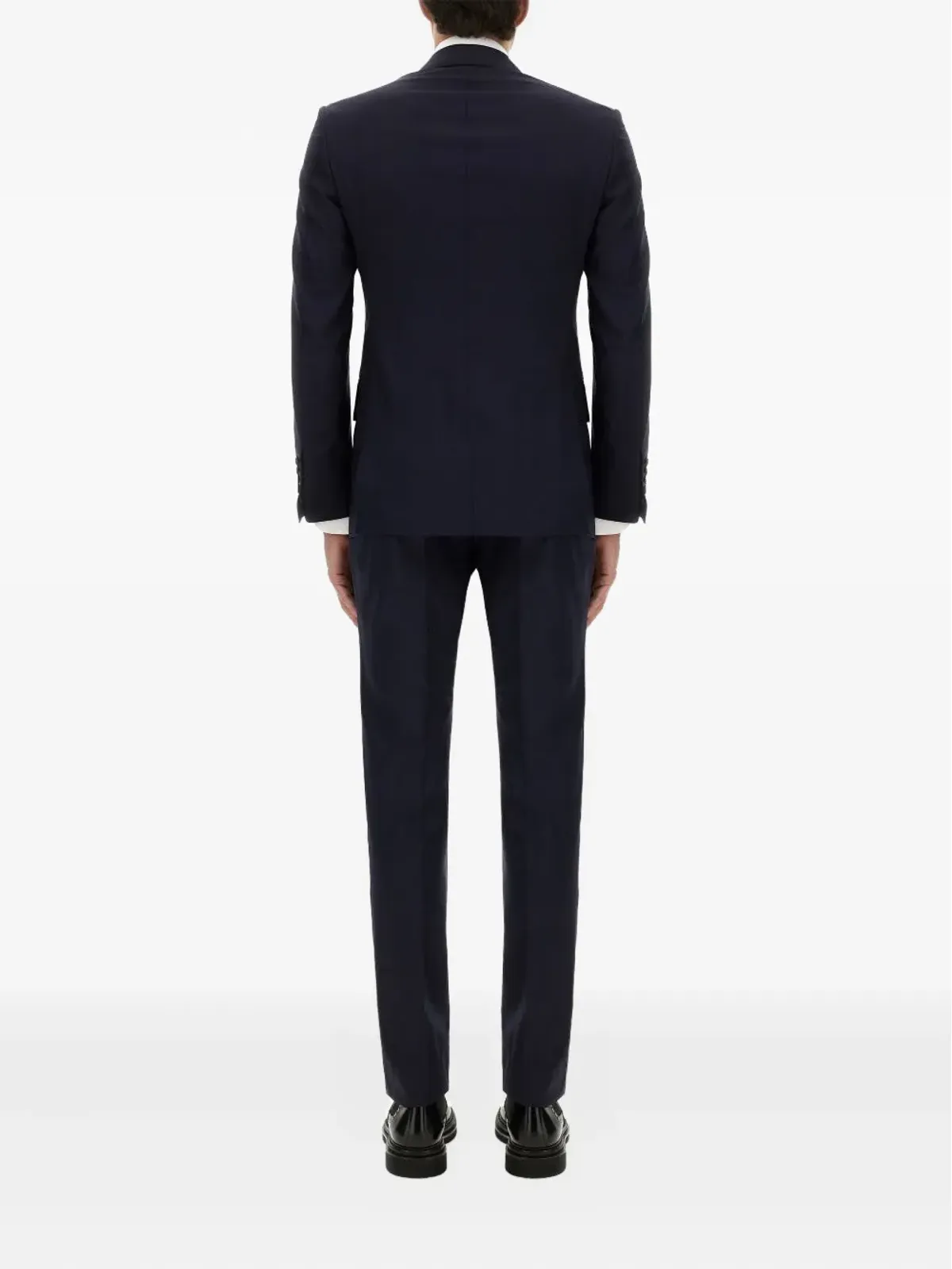 TOM FORD ウール ボタン留め スーツ ブルー - 画像3