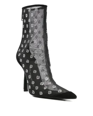 Alexander Wang ビンテージ 100mm クリスタル装飾ブーツ - サムネイル2