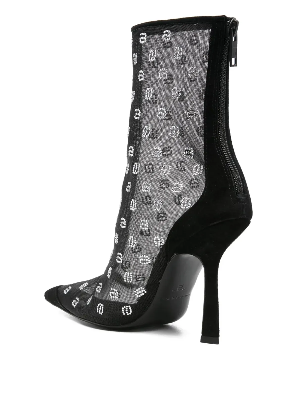 Alexander Wang ビンテージ 100mm クリスタル装飾ブーツ - 画像3