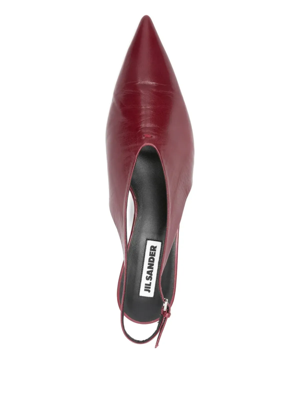 Jil Sander Pre-Owned 赤のスリングバックレザーパンプス - 画像4