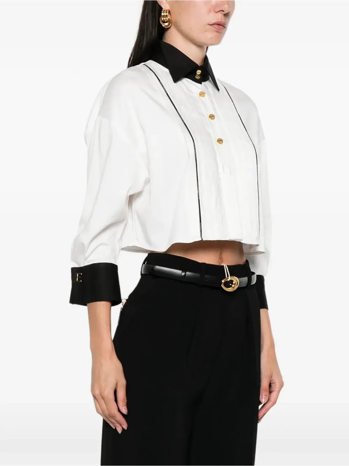 Elisabetta Franchi プリーツシャツ - 画像3