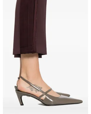 Elisabetta Franchi サイドストライプ・スプリットヘムパンツ - ブラウン - サムネイル5