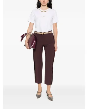 Elisabetta Franchi サイドストライプ・スプリットヘムパンツ - ブラウン - サムネイル2