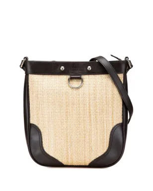 Burberry Pre-Owned レザー トリム ラフィア クロスボディバッグ - サムネイル1