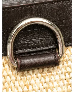 Burberry Pre-Owned レザー トリム ラフィア クロスボディバッグ - サムネイル5