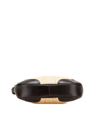 Burberry Pre-Owned レザー トリム ラフィア クロスボディバッグ - サムネイル3