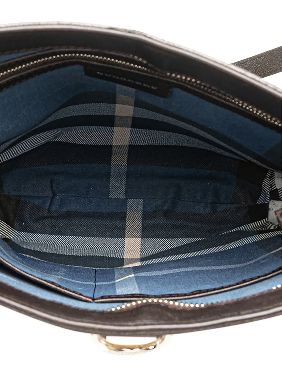Burberry Pre-Owned レザー トリム ラフィア クロスボディバッグ - 画像4