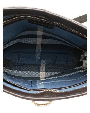 Burberry Pre-Owned レザー トリム ラフィア クロスボディバッグ - サムネイル4
