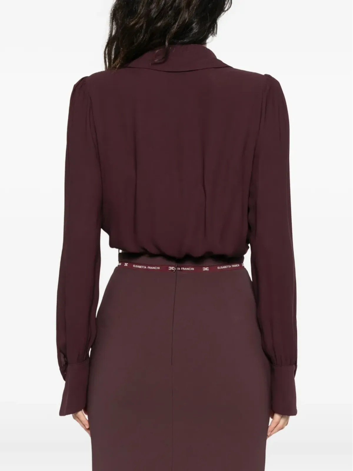 Elisabetta Franchi wrap風デザイン長袖トップ - 画像4