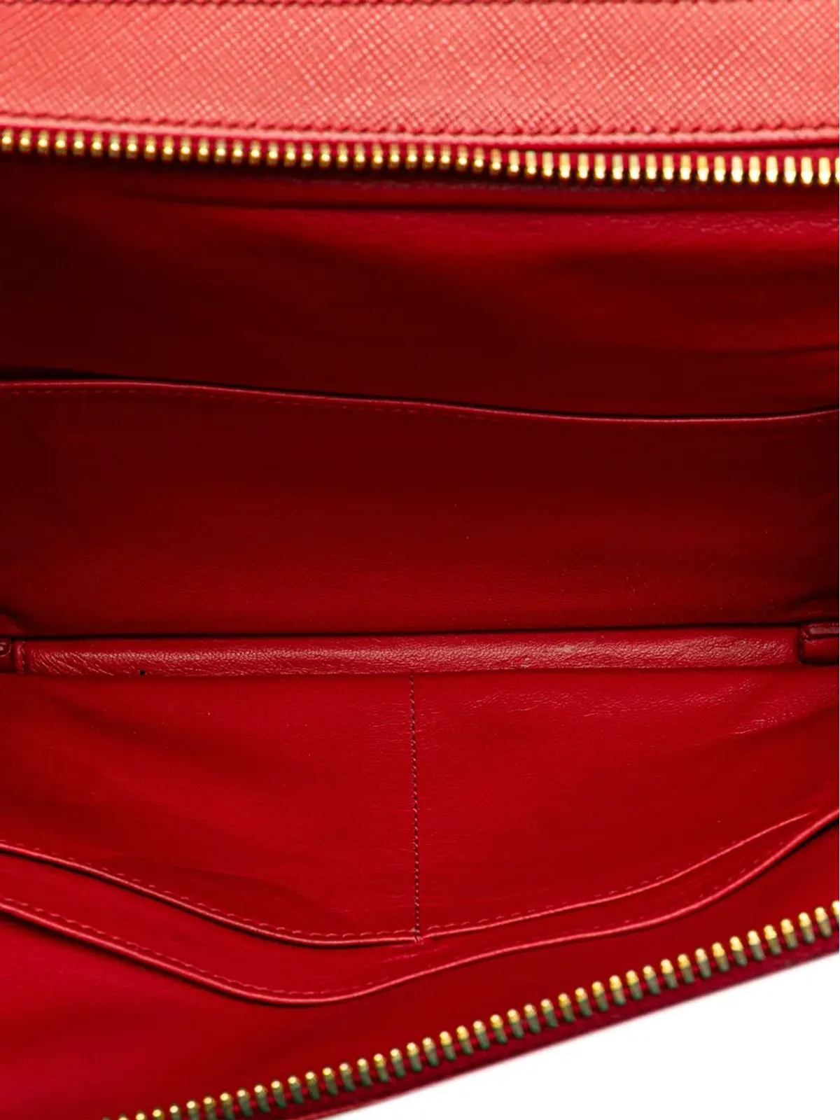 Prada Pre-Owned サフィアーノ ダブルジップ クロスボディバッグ - レッド - 画像5