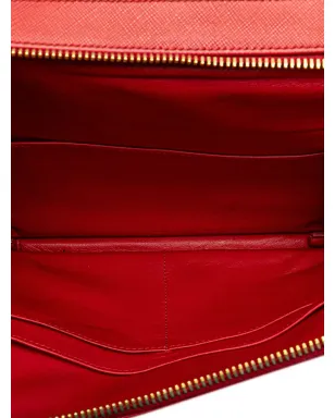 Prada Pre-Owned サフィアーノ ダブルジップ クロスボディバッグ - レッド - サムネイル5