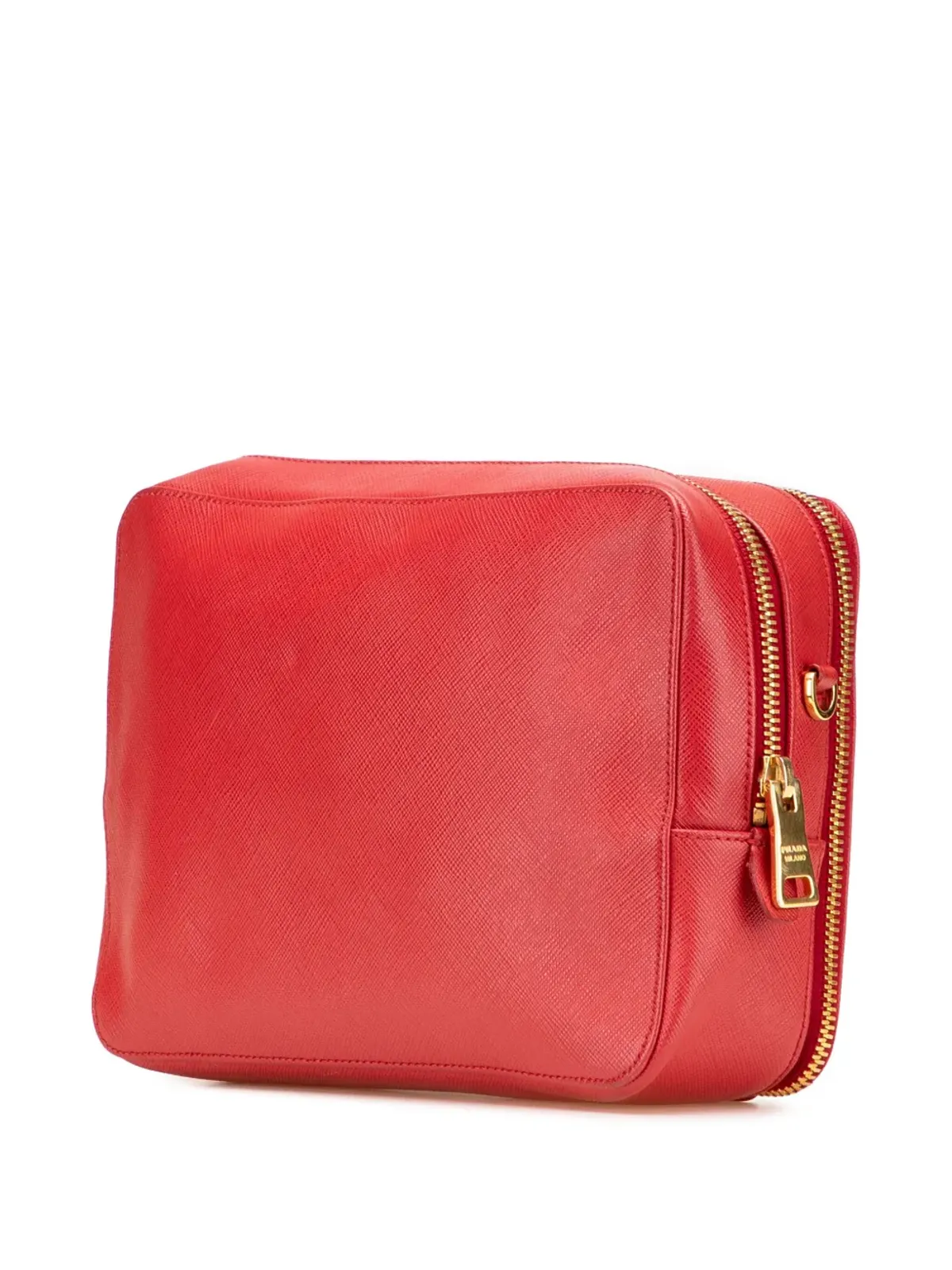 Prada Pre-Owned サフィアーノ ダブルジップ クロスボディバッグ - レッド - 画像3