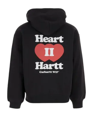 Carhartt WIP ハートロゴ ジップアップフーディ ブラック - サムネイル2
