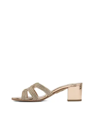 Aquazzura フェリックス クリスタル装飾 ブロックヒール サンダル - サムネイル5
