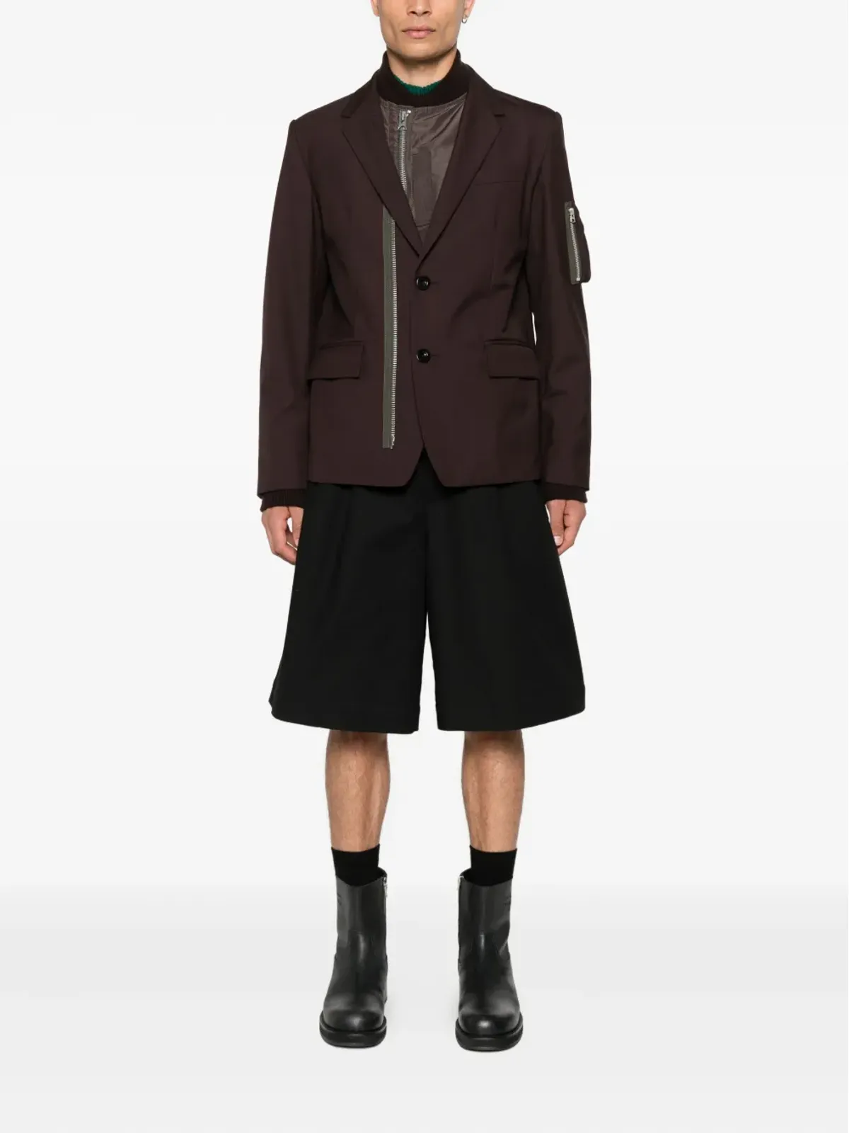 sacai ジップディテール ブレザー - 画像2