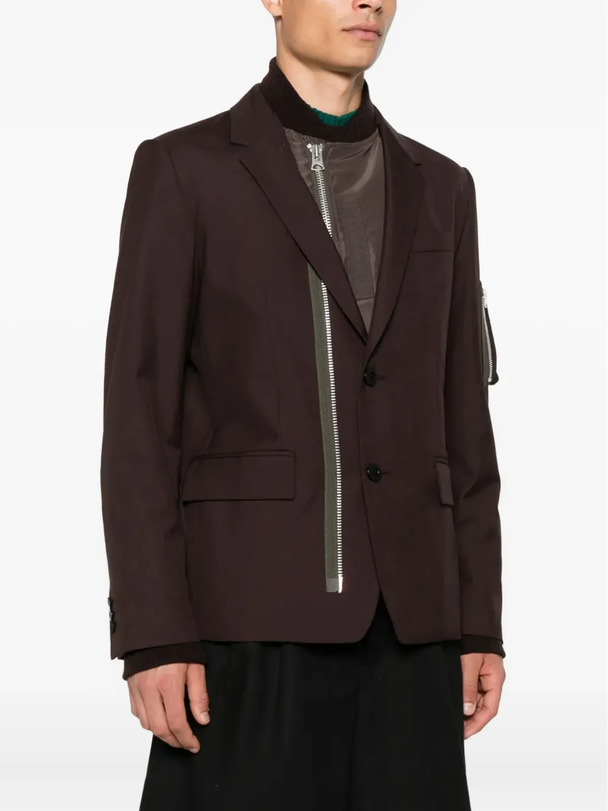 sacai ジップディテール ブレザー - 画像3