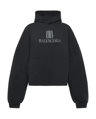 Balenciaga ロゴプレート付きコットンフーディー - サムネイル1