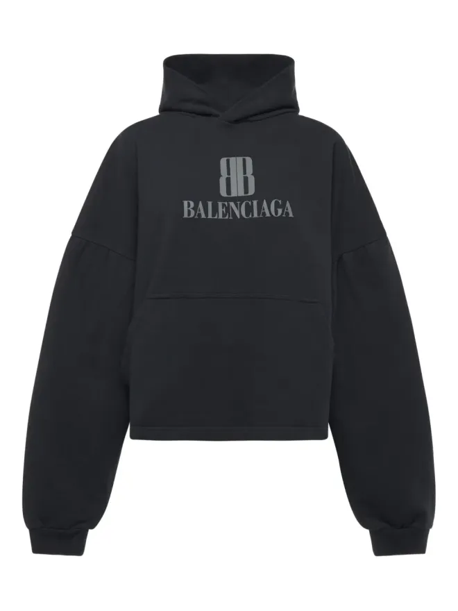 Balenciaga Balenciaga ロゴプレート付きコットンフーディーの商品画像