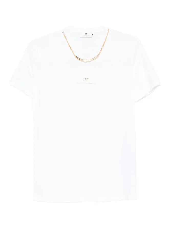 Elisabetta Franchi Elisabetta Franchi チェーン付きコットンTシャツの商品画像