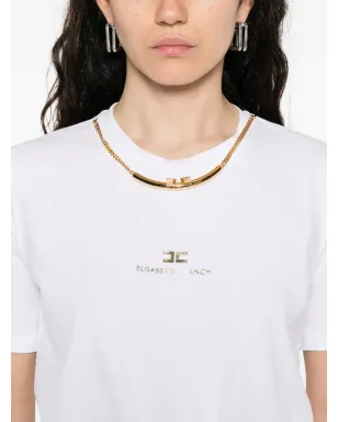 Elisabetta Franchi チェーン付きコットンTシャツ - サムネイル5