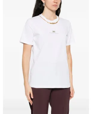 Elisabetta Franchi チェーン付きコットンTシャツ - サムネイル3