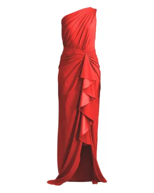 Tadashi Shoji ワンショルダーフリルドレス - サムネイル1